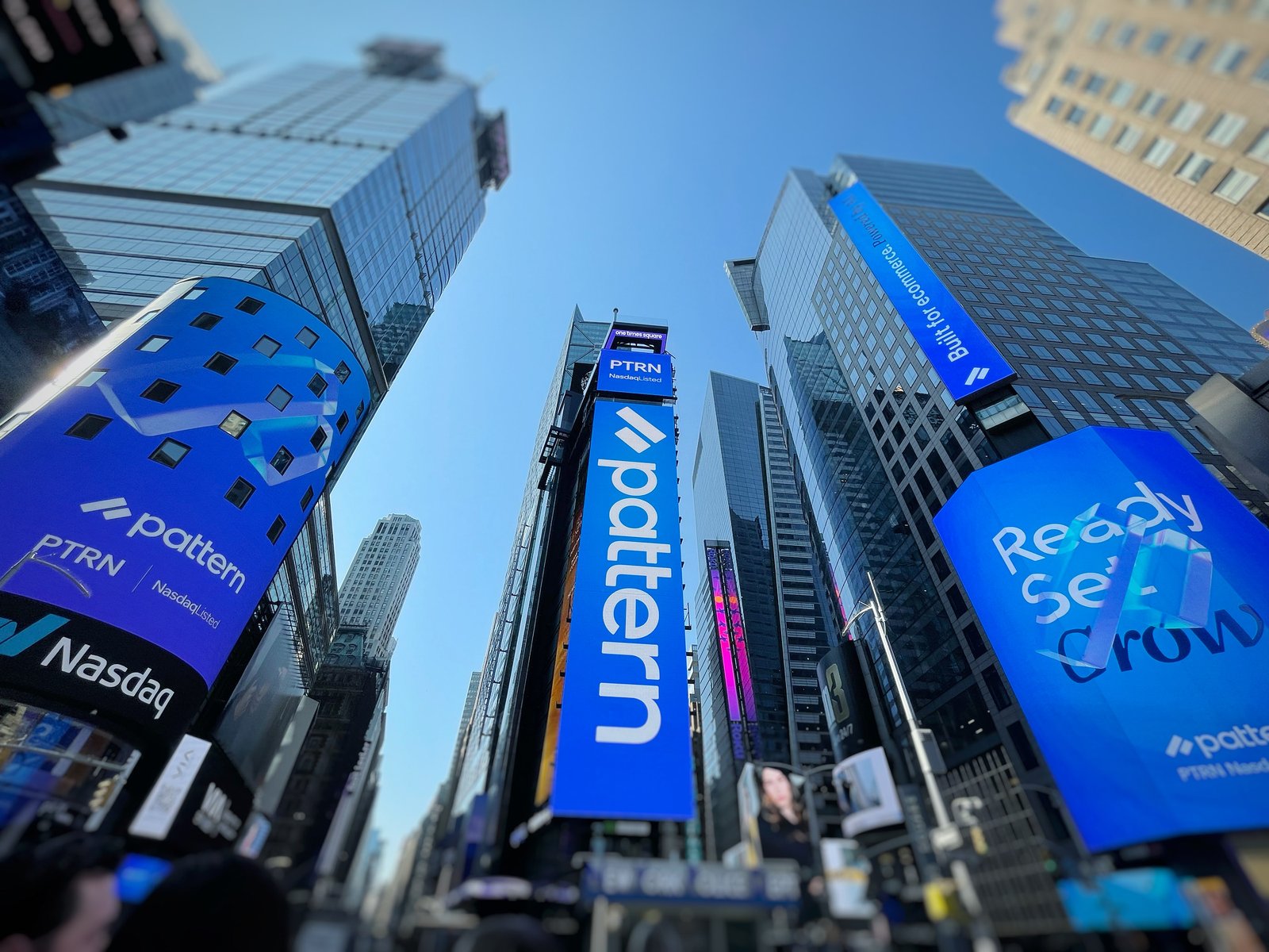 Pattern IPO campaign across Times Square billboards